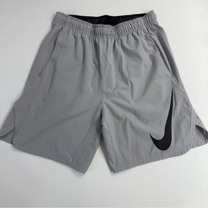 Nike Men's Light Gray Athletic Dri Fit Shorts